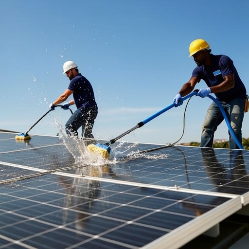 Limpeza técnica de painéis solares